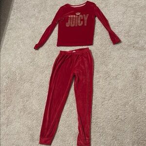 Juicy Couture Red Velour PJ Set